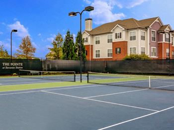 Lighted tennis court